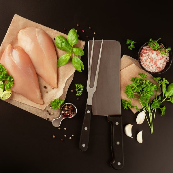 Raw Chicken Meat.raw Fresh Chicken Fillet With Fresh Herbs On A